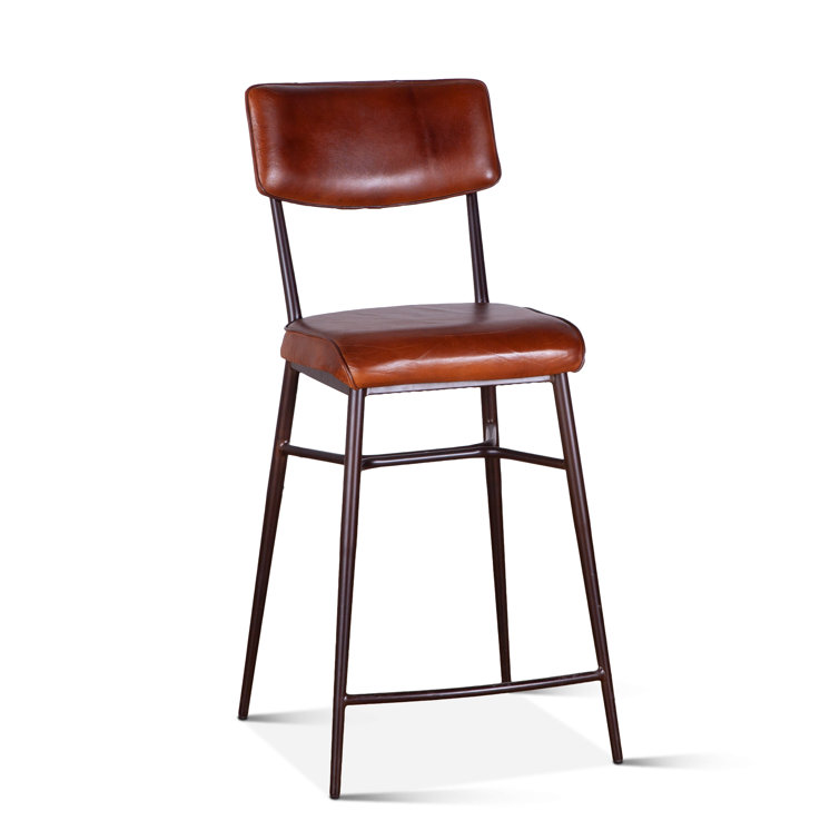 Genuine leather counter online stools